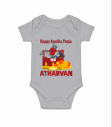 Ayudha Puja Tool Master Romper - GREY - New Born (Chest 14")
