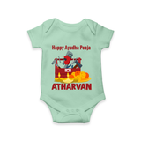 Ayudha Puja Tool Master Romper - MINT GREEN - New Born (Chest 14")