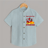 Ayudha Puja Tool Master Shirt - ARCTIC BLUE - 0 - 6 Months Old (Chest 23")