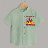 Ayudha Puja Tool Master Shirt - MINT GREEN - 0 - 6 Months Old (Chest 23")