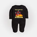 Ayudha Puja Tool Master Full Body Suit - BLACK - New Born (Chest 7.5")