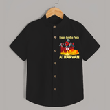 Ayudha Puja Tool Master Shirt - BLACK - 0 - 6 Months Old (Chest 23")