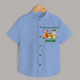 Ayudha Puja Little Hands Big Dreams Shirt - SKY BLUE - 0 - 6 Months Old (Chest 23")