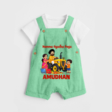 Namma Ayudha Puja Family Celebration Dungaree - GREEN - 0 - 5 Months Old (Chest 18")