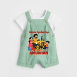 Namma Ayudha Puja Family Celebration Dungaree - MINT GREEN - 0 - 5 Months Old (Chest 18")
