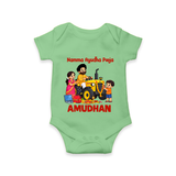 Namma Ayudha Puja Family Celebration Romper - GREEN - New Born (Chest 14")