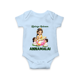 Kaliyuga Selvam Blessings Romper - BABY BLUE - New Born (Chest 14")