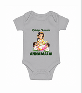 Kaliyuga Selvam Blessings Romper - GREY - New Born (Chest 14")