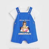 Kaliyuga Selvam Blessings Dungaree - COBALT BLUE - 0 - 5 Months Old (Chest 18")