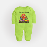 First Step to Learning Full Body Suit - LIME GREEN - New Born (Chest 7.5")