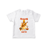 Ayudha Puja Goddess Saraswati Blessings T Shirt - WHITE - 0-5 Months Old (Chest 17")