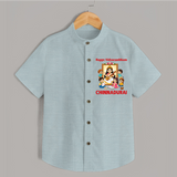 Happy Vidyarambham Celebration Shirt - ARCTIC BLUE - 0 - 6 Months Old (Chest 23")