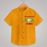 En First Aksharam Shirt - CHROME YELLOW - 0 - 6 Months Old (Chest 23")