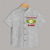 En First Aksharam Shirt - GREY - 0 - 6 Months Old (Chest 23")