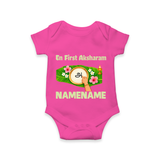 En First Aksharam Romper - HOT PINK - New Born (Chest 14")