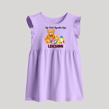 My First Ayudha Puja Teddy Joy Baby Frock - LILAC - 0 - 3 Months Old (Chest 17")