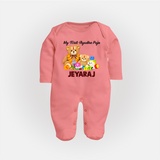 My First Ayudha Puja Teddy Joy Full Body Suit - PEACH - New Born (Chest 7.5")