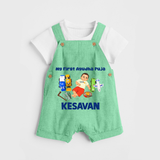 My First Ayudha Puja Toy World Dungaree - GREEN - 0 - 5 Months Old (Chest 18")