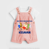 My First Ayudha Puja Toy World Dungaree - PEACH - 0 - 5 Months Old (Chest 18")