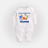 My First Ayudha Puja Toy World Full Body Suit - WHITE - New Born (Chest 7.5")