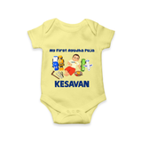My First Ayudha Puja Toy World Romper - PASTEL YELLOW - New Born (Chest 14")