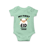 My First Eid Personalized Kids Romper – Custom Name Edition - MINT GREEN - New Born (Chest 14")