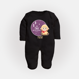 Personalized My First Eid Al-Adha Kids Fullbody suit – Festive Special Fullbody suit - BLACK - New Born (Chest 7.5")