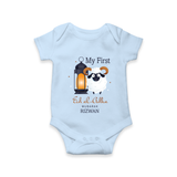 My First Eid with Parents Custom Kids Romper – Festive Wear - BABY BLUE - New Born (Chest 14")