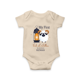 My First Eid with Parents Custom Kids Romper – Festive Wear - IVORY - New Born (Chest 14")