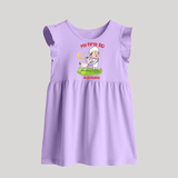 Personalized My First Eid with Ammi & Abbu Baby frock - LILAC - 0 - 3 Months Old (Chest 17")