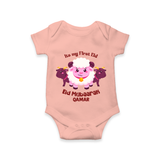 Its My First Eid Personalized Romper – Sheep Theme - PEACH - New Born (Chest 14")