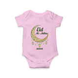 Eid Al-Adha Crescent Moon Personalized Romper - BABY PINK - New Born (Chest 14")