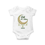 Eid Al-Adha Crescent Moon Personalized Romper - WHITE - New Born (Chest 14")
