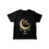 Eid Al-Adha Crescent Moon Personalized T-Shirt - BLACK - 0-5 Months Old (Chest 17")