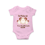 Eid Mubarak Little Lamb Personalized Romper - BABY PINK - New Born (Chest 14")