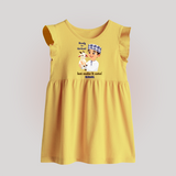Ready for Qurbani Cute Boy Personalized Kids Baby frock - PASTEL YELLOW - 0 - 3 Months Old (Chest 17")