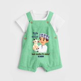 Ready for Qurbani Cute Boy Personalized Kids Dungaree - GREEN - 0 - 5 Months Old (Chest 18")