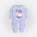 Ready for Qurbani Cute Boy Personalized Kids Fullbody suit - BABY BLUE - New Born (Chest 7.5")