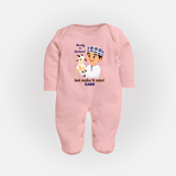Ready for Qurbani Cute Boy Personalized Kids Fullbody suit - BABY PINK - New Born (Chest 7.5")