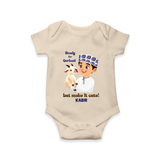 Ready for Qurbani Cute Boy Personalized Kids Romper - IVORY - New Born (Chest 14")