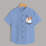 Ready for Qurbani Cute Boy Personalized Kids Shirt - SKY BLUE - 0 - 6 Months Old (Chest 23")