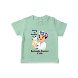 Ready for Qurbani Cute Boy Personalized Kids T-Shirt - MINT GREEN - 0-5 Months Old (Chest 17")