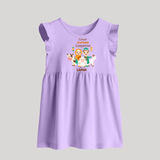 Cutest Qurbani Companion Personalized Eid Kids Baby frock - LILAC - 0 - 3 Months Old (Chest 17")