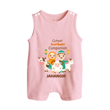 Cutest Qurbani Companion Personalized Eid Kids Romper Suit - BABY PINK - 0 - 5 Months Old (Chest 18")