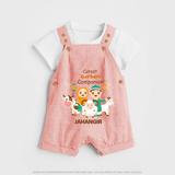 Cutest Qurbani Companion Personalized Eid Kids Dungaree - PEACH - 0 - 5 Months Old (Chest 18")