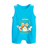 Cutest Qurbani Companion Personalized Eid Kids Romper Suit - SKY BLUE - 0 - 5 Months Old (Chest 18")