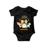 Cutest Qurbani Companion Personalized Eid Kids Romper - BLACK - New Born (Chest 14")