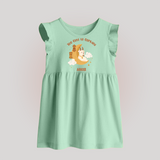 Too Cute to Qurbani Personalized Eid Baby frock - MINT GREEN - 0 - 3 Months Old (Chest 17")