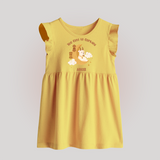 Too Cute to Qurbani Personalized Eid Baby frock - PASTEL YELLOW - 0 - 3 Months Old (Chest 17")