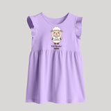 Goat Goals Eid Ready Personalized Kids Baby frock - LILAC - 0 - 3 Months Old (Chest 17")